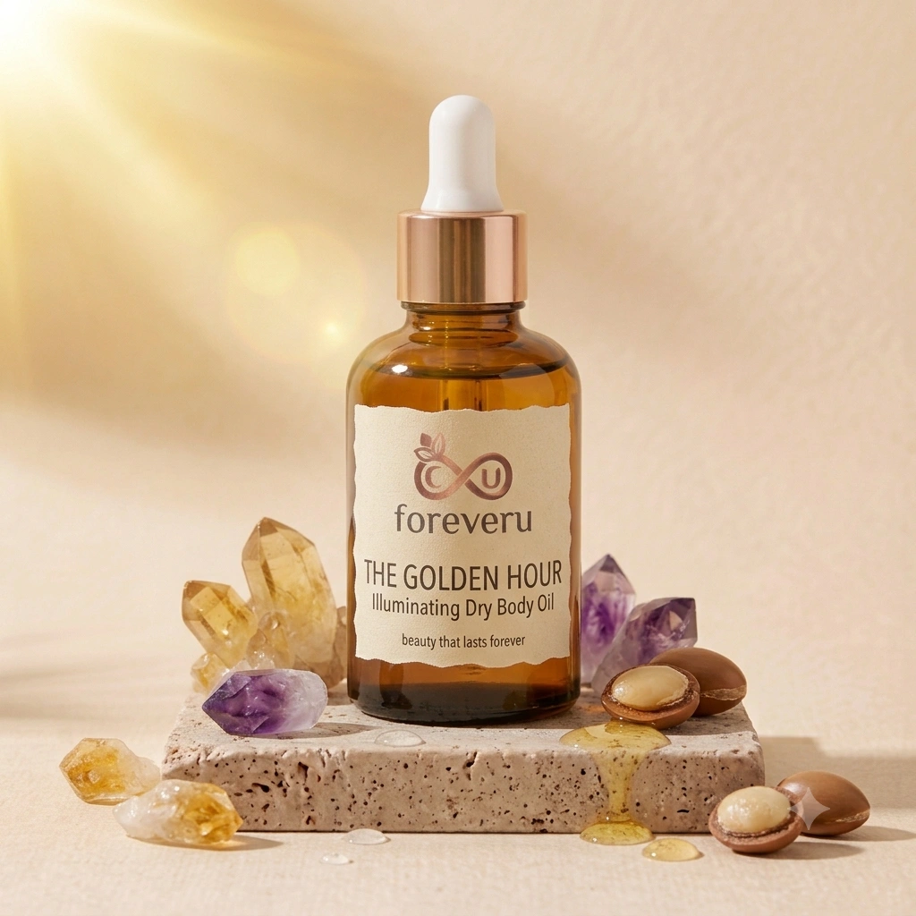 ForeverU The Golden Hour Illuminating Dry Body Oil for a luxury body care routine