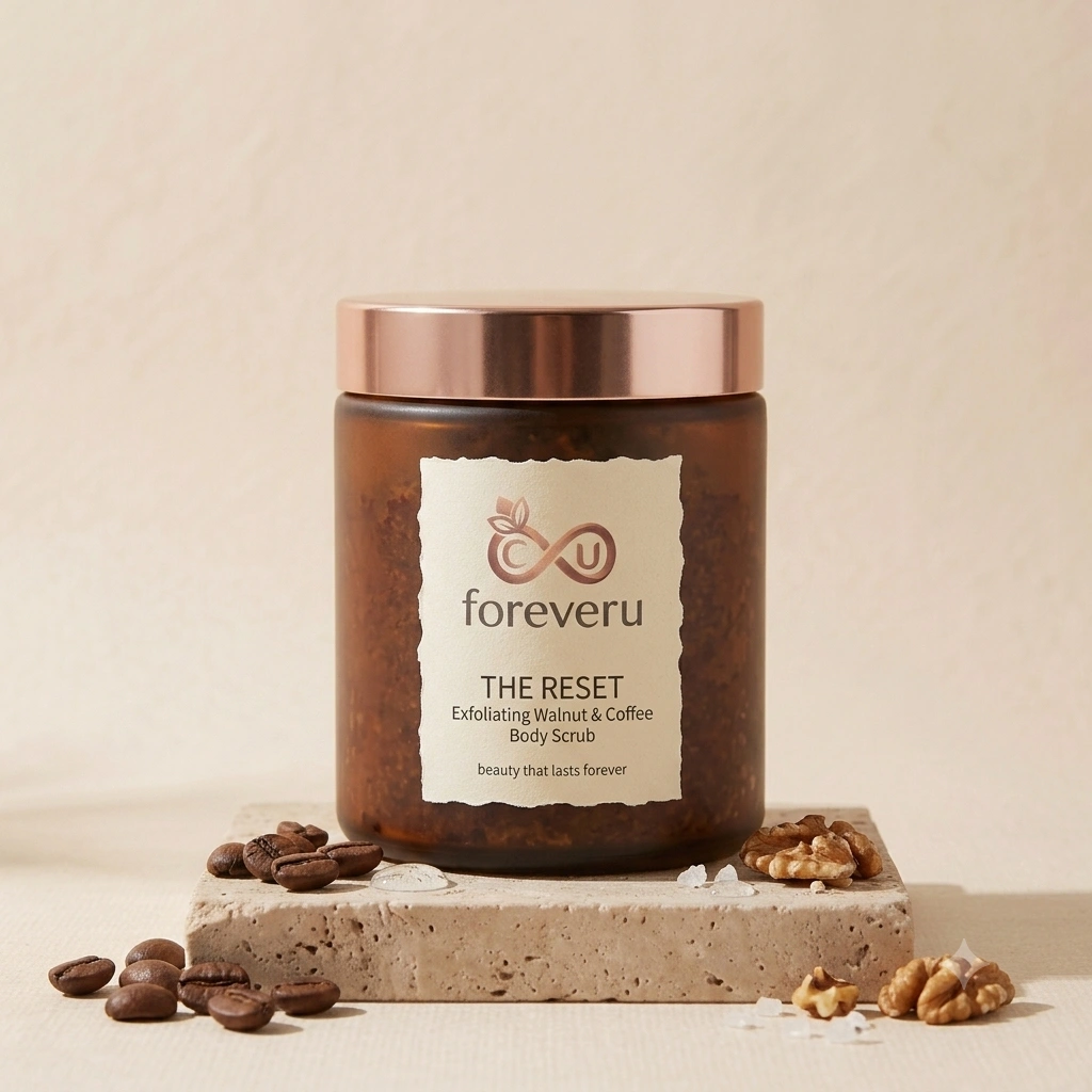 ForeverU The Reset Exfoliating Walnut and Coffee Body Scrub for a luxury body care routine